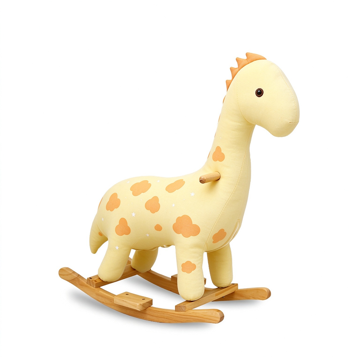 Orange Cloud Dinosaur Rocking Horse