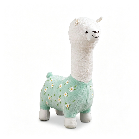 Green Daisy Alpaca Kids Chair