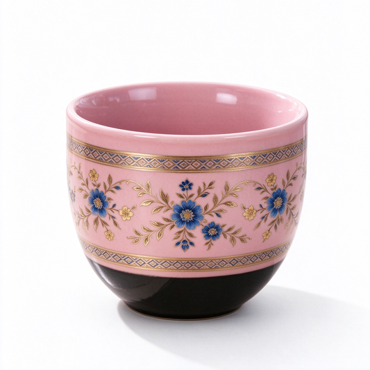 Modern Pink & Black Contrast Deco Vase