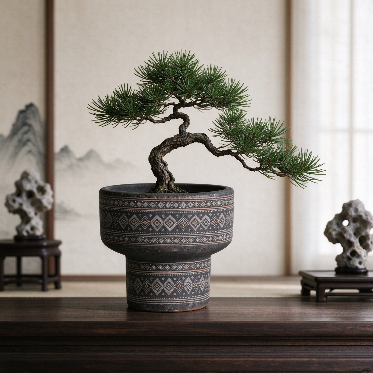 Elegant Tapered Ceramic Decor Pot