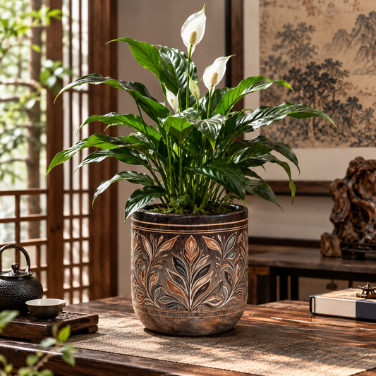 Rustic Natural Wood Decor Pot