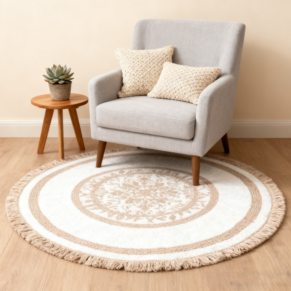 Two Tone Circular Rug