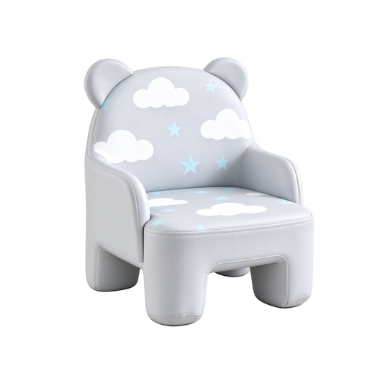 Grey Bear Ear Kids Armchair