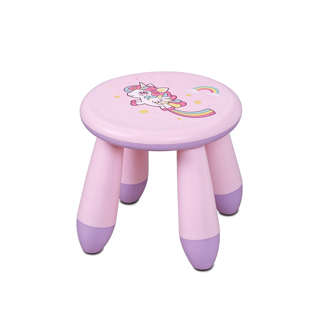 Pink Unicorn Kids Plastic Stool