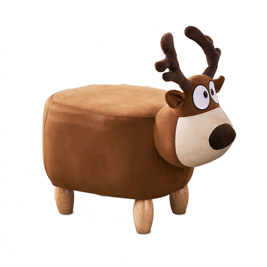 Reindeer Animal Kids Ottoman Stool