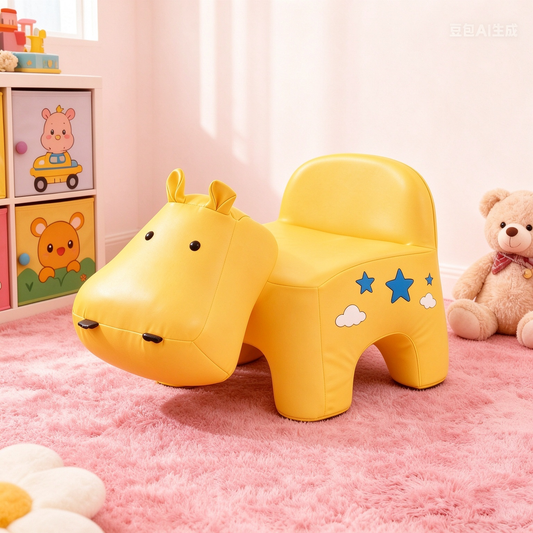 Yellow Hippo Kids Animal Sofa Chair