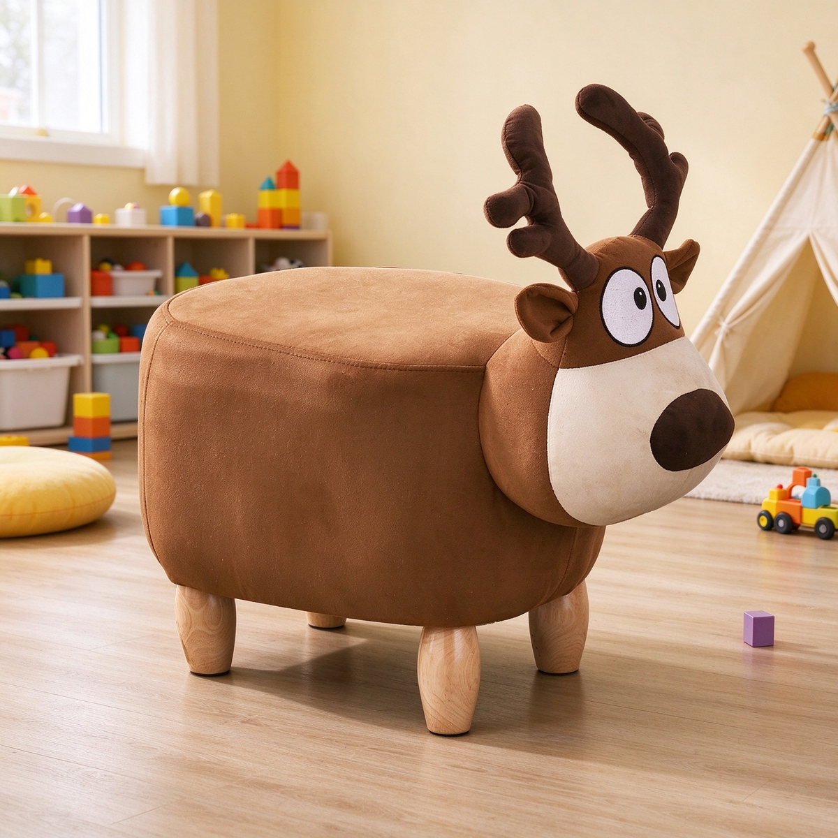 Reindeer Animal Kids Ottoman Stool