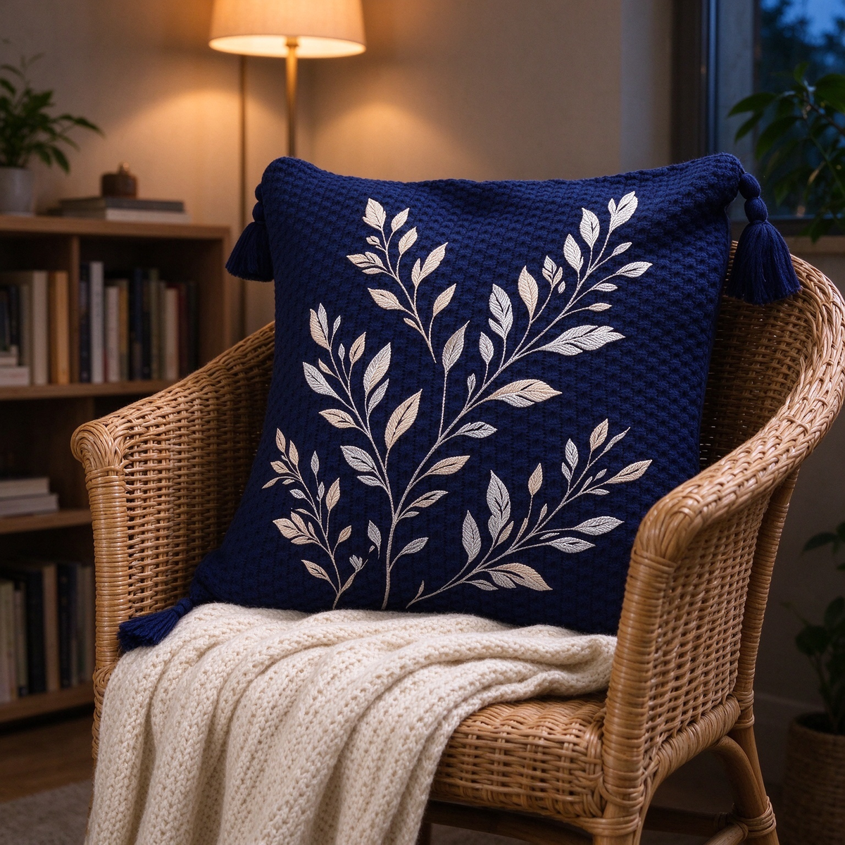 Boho Elegant Tasseled Corners Cushion