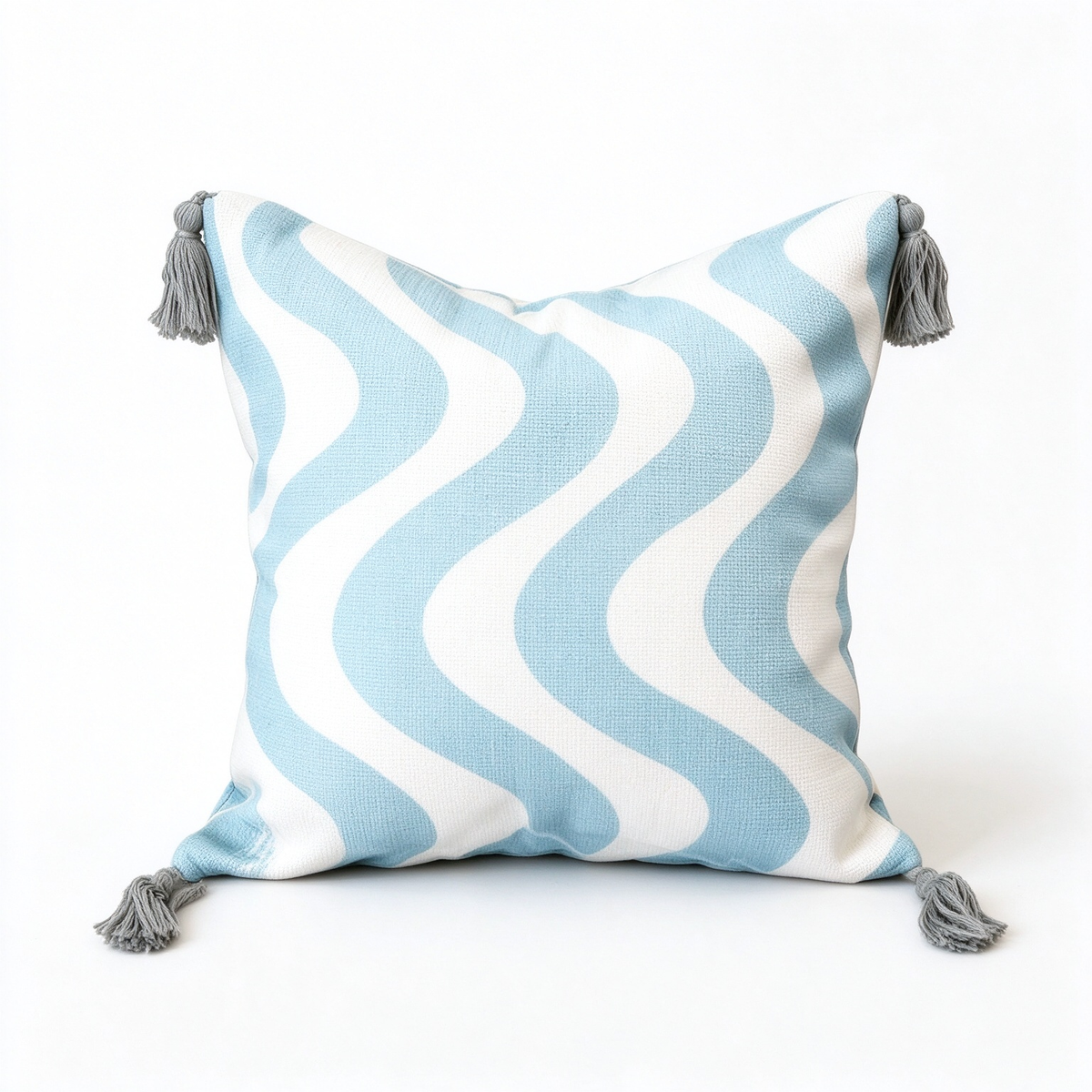 Tasseled Corner Geometric Cushion