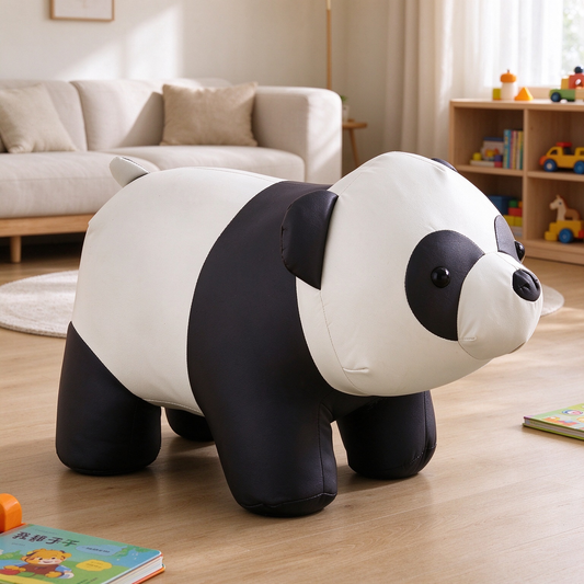 Black & White Panda Kids Animal Stool