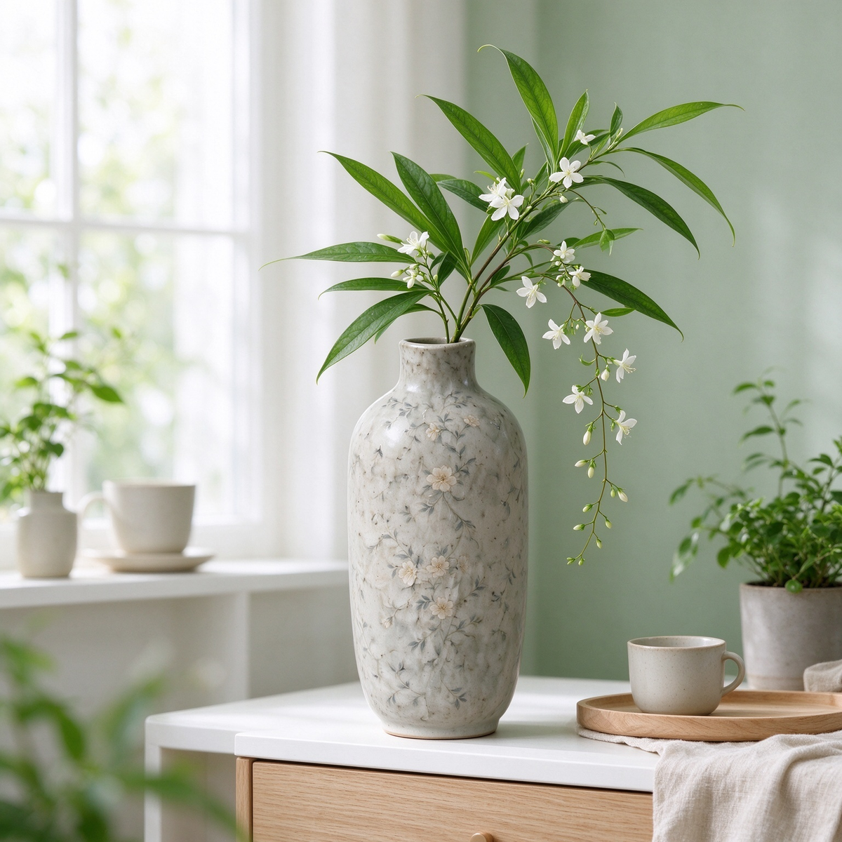 Modern Frosted Glass Decor Vase