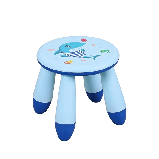 Blue Shark Kids Plastic Stool